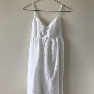 Abercrombie & Fitch White Eyelet Babydoll Dress